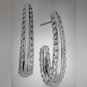 Nambe Sterling silver open hoop earrings, like new condition